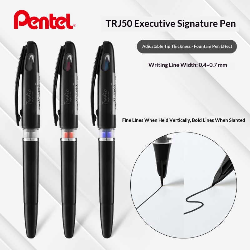 Pentel Pen Sign Pen - Stylo à pointe souple rechargeable TRJ50