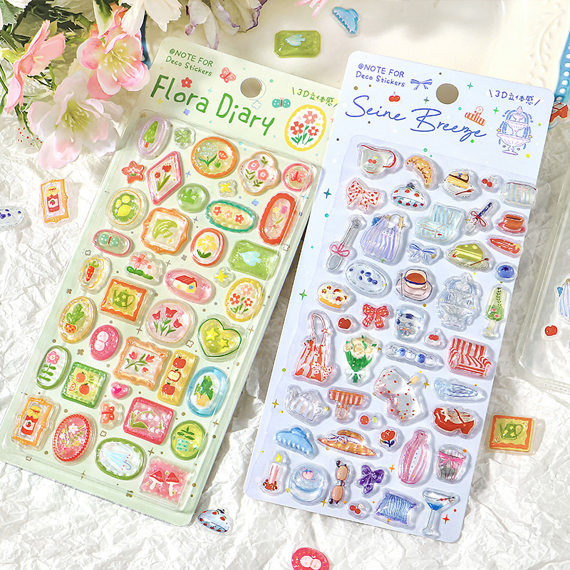 Embellishments For Scrapbooking - 1 pièce/paquet d'autocollants 3D mignons en